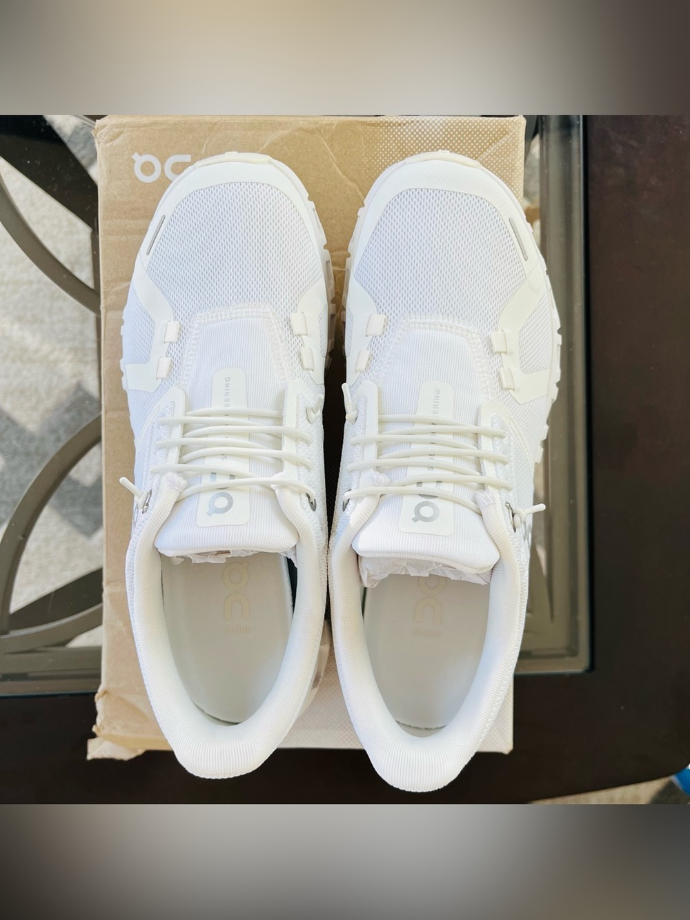Sz 6.5 On Cloud 6 Women's Running Shoes All White 3WF10061200 - Picture 4 of 7